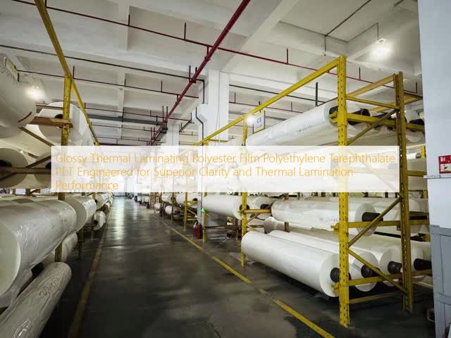 PET Thermal Lamination Film with Variable Length Up To 6000 Meters Customizable Paper Core and EVA Glue Layer