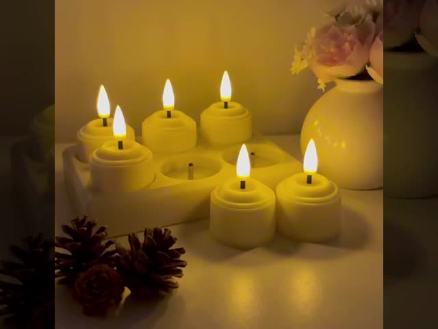 Flameless Electric Tea Lights Matte Battery Operated Tea Lights With Timer