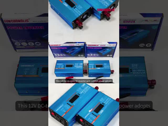 2000W Modified Sine Wave Power Inverter with LCD Display and USB Output DC 12V to AC 220V