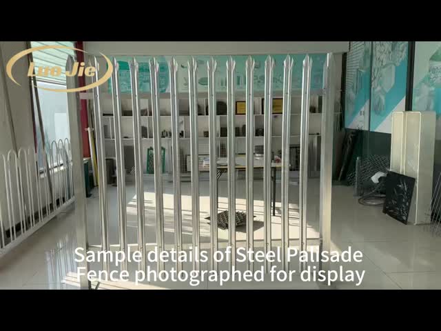 Robust Steel Palisade Fence Panels For Protection Driveway Gates Rail W Section Palisade Fence
