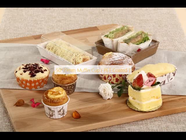 Food Safe 50 X 39mm Muffin Cup Non Stick Grease Resistance Parchment Cupcake Liners
