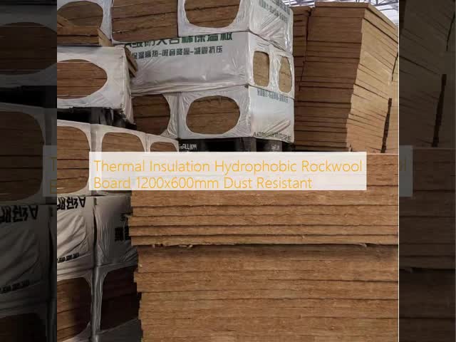 Thermal Insulation Hydrophobic Rockwool Board 1200x600mm Dust Resistant