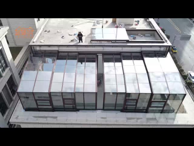 Real scene video of the terrace sunroom