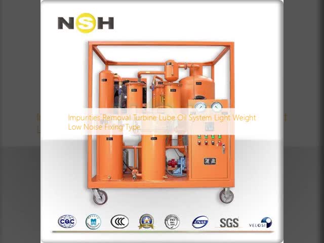 Impurities Removal Turbine Lube Oil System Light Weight Low Noise Fixing Type