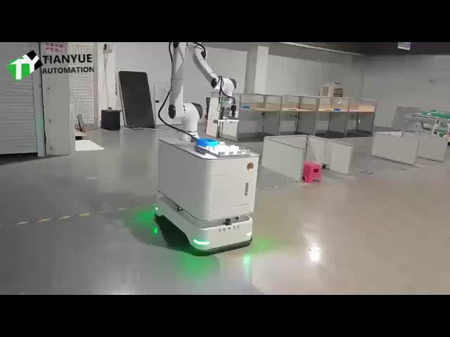 AMR Autonomous Mobile Robot with ±1° Angular Accuracy Featuring Lidar Obstacle Avoidance and Robot Arm Payload