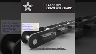 40Cr 용접 플레이트 버킷 엘리베이터 컨베이어 체인 피치 80mm