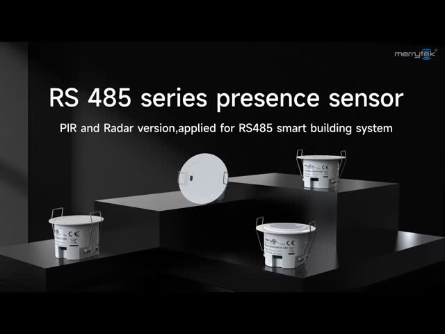RS-485 version 24G MMWAVE Presence and motion detectors with flush mounting
