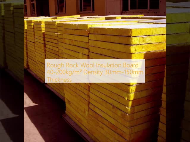 Rough Rock Wool Insulation Board 40-200kg/m³ Density 30mm-150mm Thickness