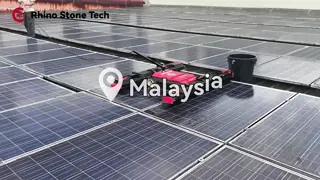 Smart Solar Cleaner Automated Solar Cleaning Robot with Automatic Water Spray Autonomous Robotic PV Washer