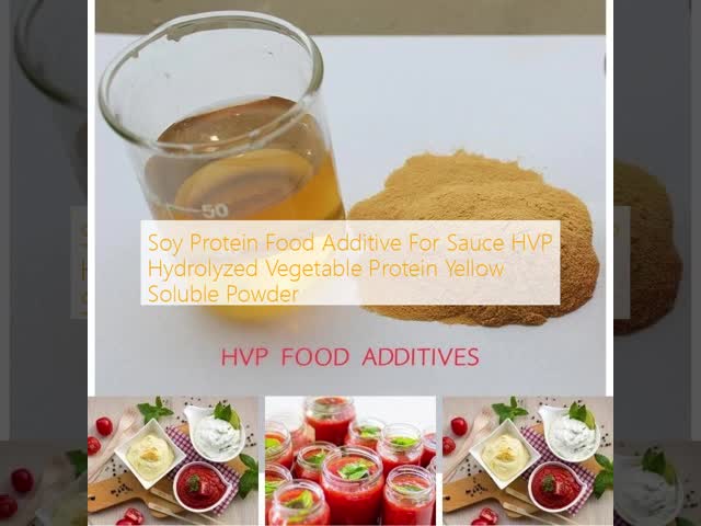 Soy Protein Food Additive For Sauce HVP Hydrolyzed Vegetable Protein Yellow Soluble Powder