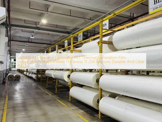 PET Thermal Lamination Film with Up To 130°C Temperature Resistance 3 Inch Or Custom Paper Core and 0-6000 Meters Length
