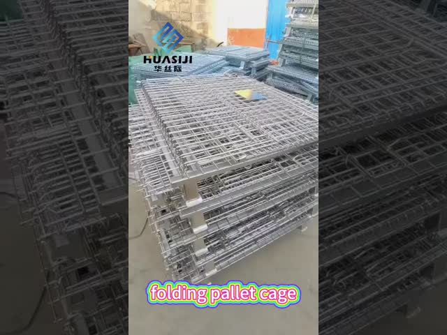 Folding Logistics Trolley Pallet Cage Metal Steel Storage Cage