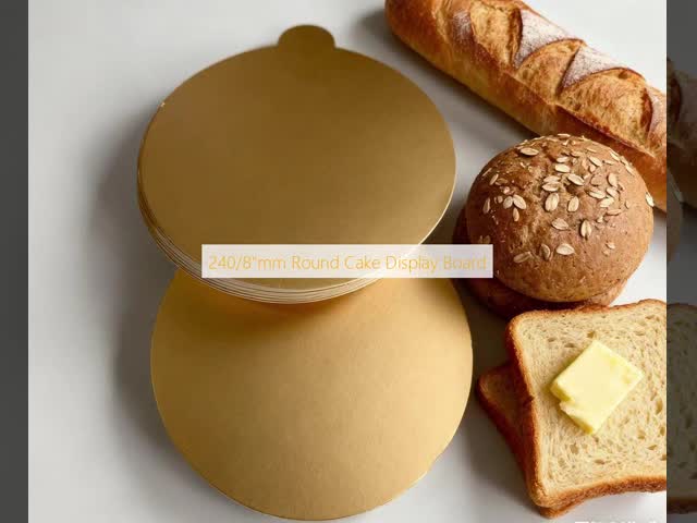 Oil Resistant Round Cake Display Board 1000gsm White Cardboard