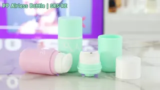 SRS-RE 50ml Round Bottom Plastic Airless Pump Bottle For Facial Cream Lotion Gel Packaging