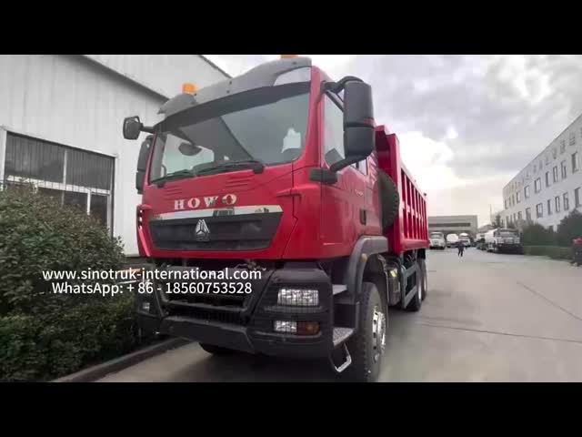 SINOTRUK HOWO TX Model 400HP LHD Tipper Dump Truck 6X4 With Warning lights