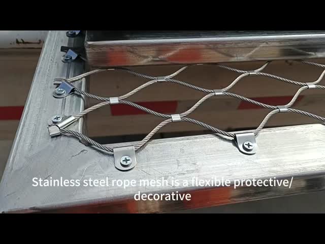 Stainless Steel Wire Rope Mesh Webnet with 7 x 7, 7 x 19, and 1 x 19 Rope Constructions for Architectural and Safety Applications