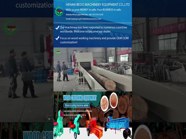 235HP Hydraulic Motor Feed Conveyor Drum Wood Chipper with CE Certification for Industrial Wood Processing