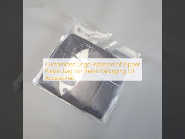 Customized Logo Waterproof Zipper Plastic Bag For Retail Packaging Of Accessories