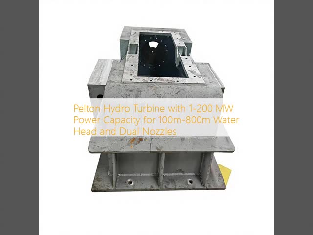 Pelton Hydro Turbine with 1-200 MW Power Capacity for 100m-800m Water Head and Dual Nozzles