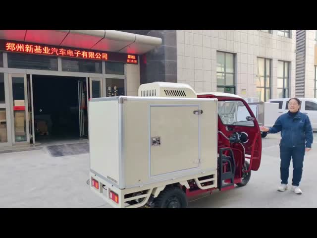 Electric Refrigerated Tricycle with 2°C~8°C and -20°C to -18°C Temperature Control for Cold Chain Delivery