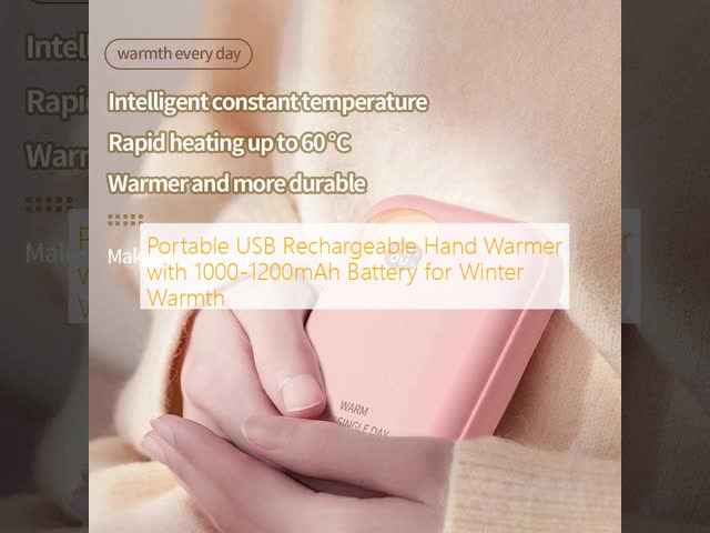 Custom Usb Rechargeable Pocket Hand Warmer With 2000mAh Battery Winter Warmth