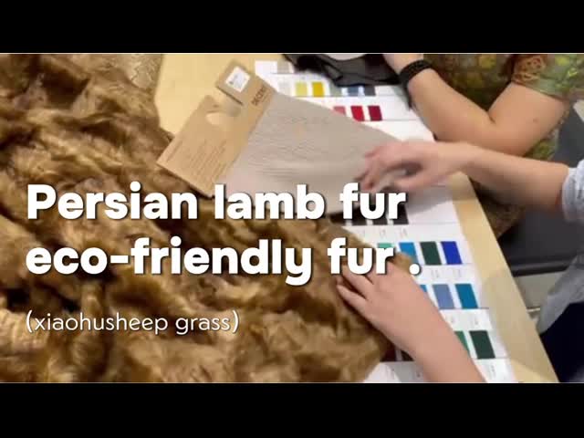 The production process of Persian lamb faux fur coat