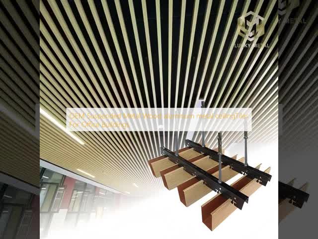Powder Coated Aluminium Ceiling with Sound Absorbing and Class A1 Fire Resistance for Suspended Ceiling System