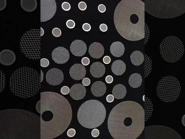 350mm 12/64 Black Carbon Steel Screen Filter Mesh Disc For PP / HDPE Recycling