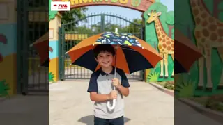 17 Inch Manual Opening Kid's Umbrellas For Aged 3-10 Years
