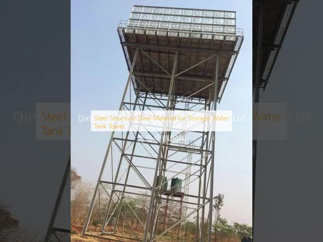 Hot Dip Galvanized Steel Structure Water Tank Tower With Q235 B Class Grade Steel 3m To 28m
