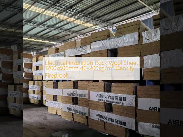 Electrical Insulation Rock Wool Sheet 1200x600mm 40-200kg/m³ Density Fireproof