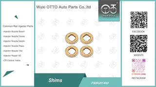 100PCS Common Rail Injector Shim F00RJ01453 Copper Washer F 00R J01 453