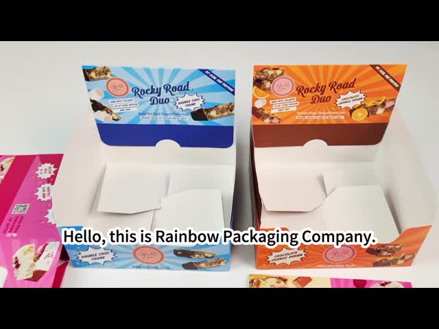 Custom Logo Biodegradable Hot Stamping Display Box for Chocolate Candy Counter Cardboard Display