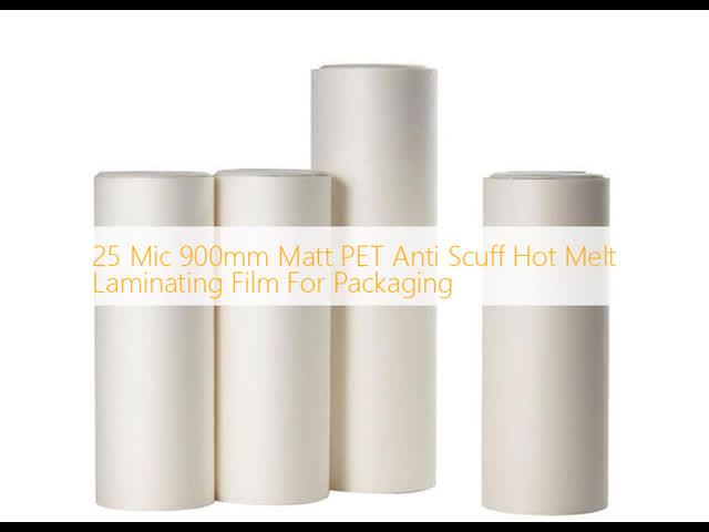 25 Mic 900mm Matt PET Anti Scuff Hot Melt Laminating Film For Packaging