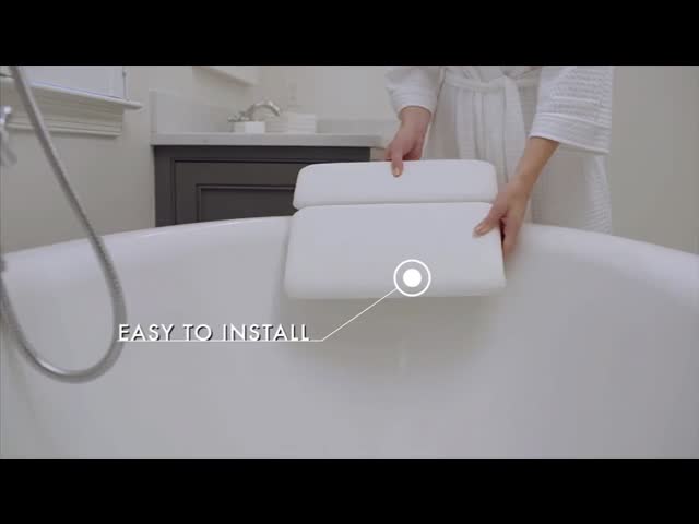 Pu Suction Cup Non-Slip Waterproof Sponge Bath Pillow Bathtub Pillow Bathtub Cushion Permeable Quick Drying Air Tub Pillow