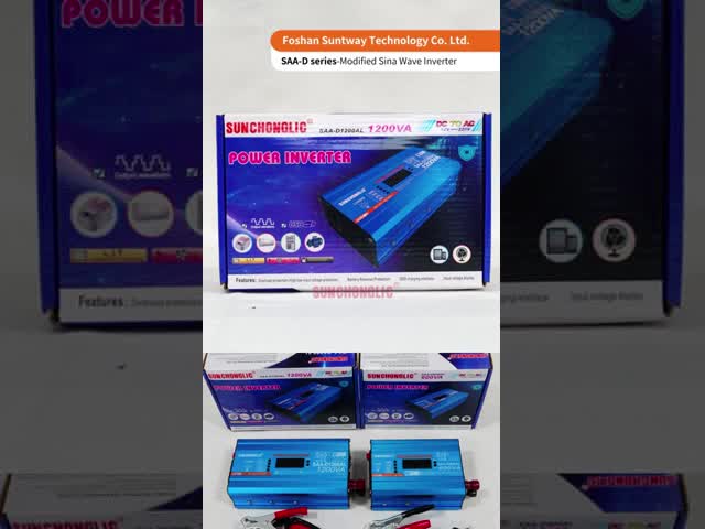 600W Car Power Inverter with Built-in Protections and Dual AC Output Converts 12V DC to 220V AC