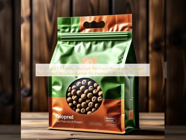 PET VMPET PE Material Pet Food Packaging Bags Custom Printed Dog Treat Packages