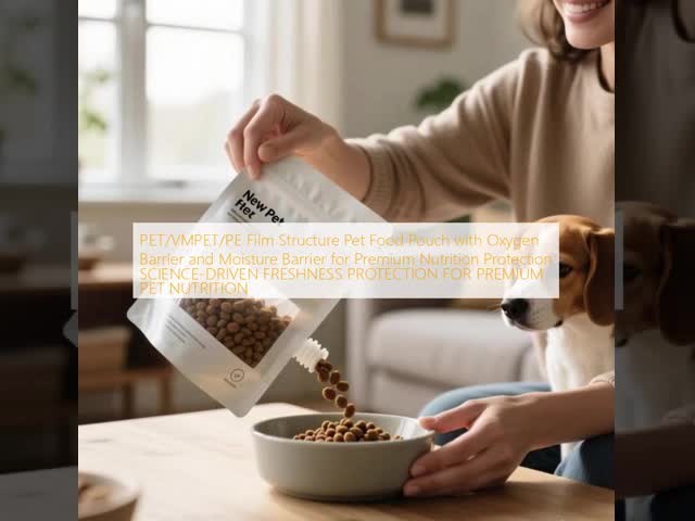 PET VMPET PE Film Structure Pet Food Pouch Custom Thickness Dog Food Packaging Bag