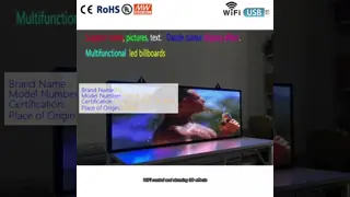 Επίδειξη 7 των RGB τρισδιάστατων αποτελεσμάτων οδηγήσεων Wifi οπίσθια επίδειξη μηνυμάτων παραθύρων χρώματος