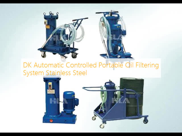 DK Automatic Controlled Portable Oil Filtering System Stainless Steel
