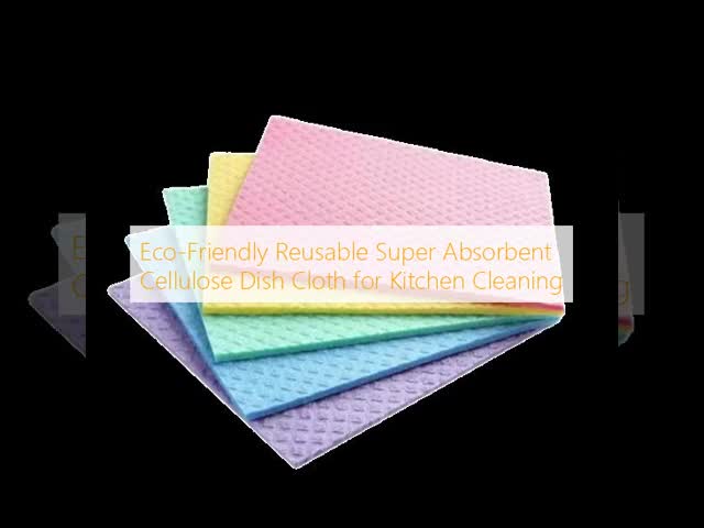 Eco-Friendly Reusable Super Absorbent Cellulose Dish Cloth for Kitchen Cleaning