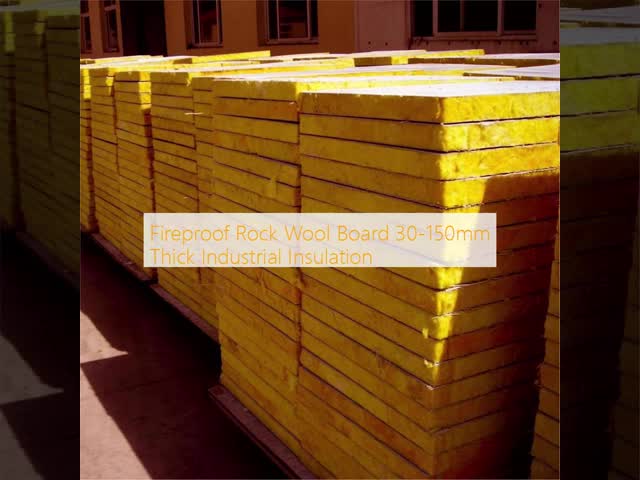 Fireproof Rock Wool Board 30-150mm Thick Industrial Insulation