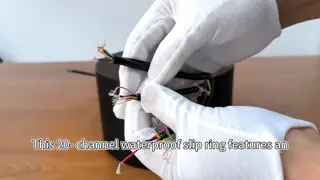 20-channel IP65 dustproof and waterproof slip ring with large aperture design for stable signal transmission