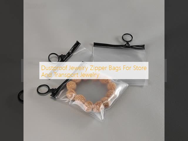 Dustproof Jewelry Zipper Bags For Store And Transport Jewelry