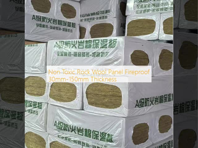 Non Toxic Rock Wool Panel Fireproof 30mm-150mm Thickness