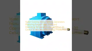 Water Cooling Hydro Turbine Generator with Forged Steel Shaft and -20°C To 40°C Operating Temperature for Energy Production