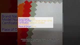 Plain Dyed Uniform CVC Fabric 60 Cotton 40 Polyester OEM