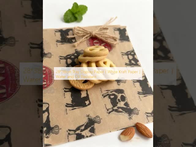 28 X 38cm Tray Display Paper Silicone Coating Greaseproof Waterproof Double Side