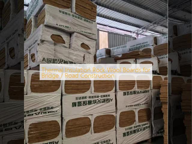 Thermal Insulation Rock Wool Boards for Bridge / Road Construction