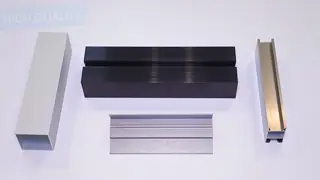 Black Anodized Matte Window Aluminium Profile Different Shape Available